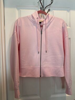 Women's Cropped Light Pink Hoodie